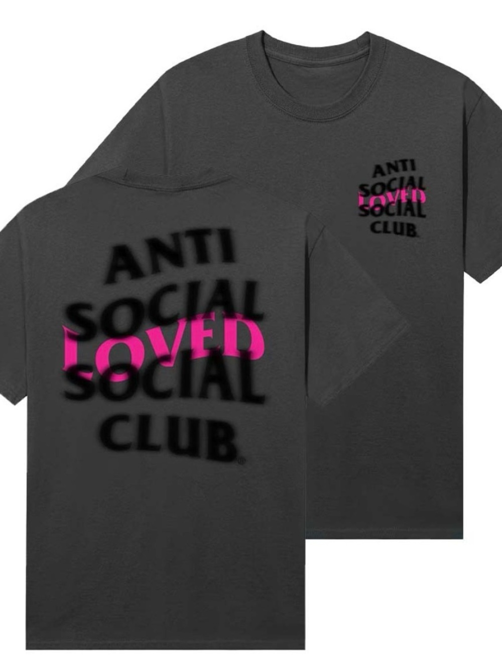 Anti Social Social Club Taupe Crewneck Tee with Yellow Tag